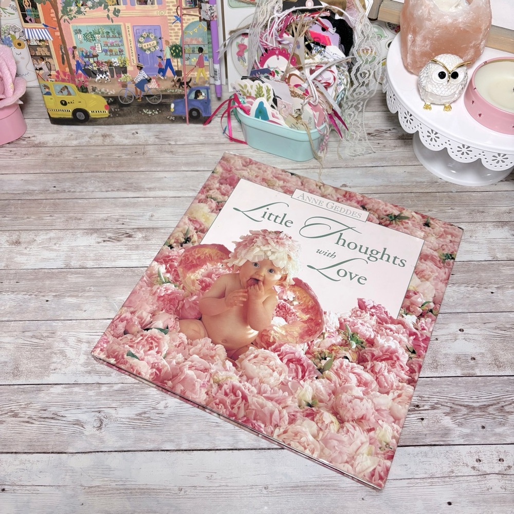 Anne Geddes Little Thoughts With Love Oversized Pink Hardcover Book With DJ 90s